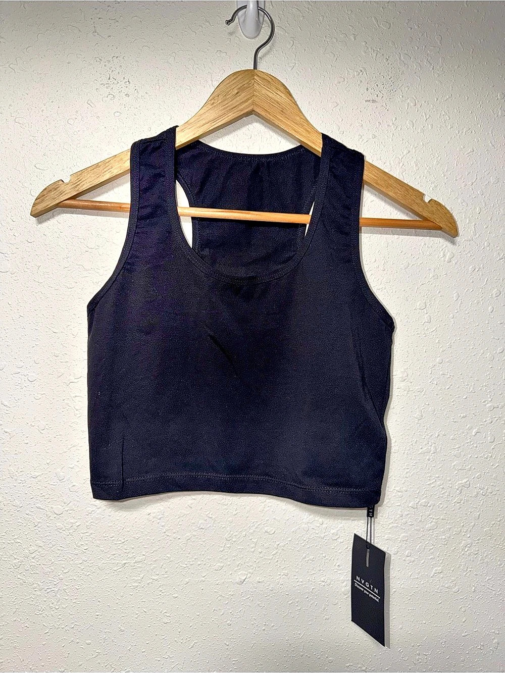NVGTN Black Cropped Tank Size Small